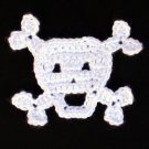 Crochet Pattern for Skull with Crossbones Applique