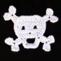 Crochet Pattern for Skull with Crossbones Applique