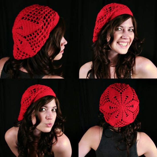 Crochet Pattern for Starburst Beret
