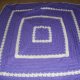 Purple and White Baby Afghan