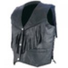 Diamond Plate™ GFVLF Ladies' Hand-Sewn Pebble Grain Genuine Leather Vest with Fringe