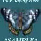 Teal Blue Green Butterfly Ready Made Logo & Image Personalized To Your Name