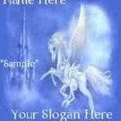 BEAUTIFUL BLUE UNICORN LOGO & IMAGE PREMADE SET CUSTOMIZED