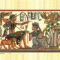 PHARAOH & LION HUNTING BIRDS - Handmade on Egyptian Fine Art Papyrus - Direct from EGYPT