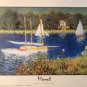 LE BASSIN D'ARGENTEUIL Fine Art Print Repro by Artist CLAUDE MONET