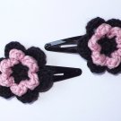 2 Flower Hairclips