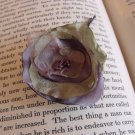 Purple and Green Fabric Flower Hairpin