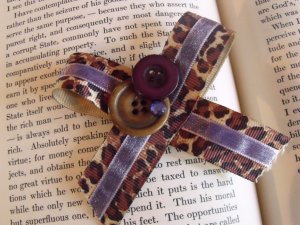 Purple and Leopard Bow