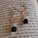 Pink and Black Retro Earrings