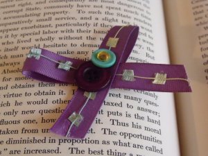 Aqua and Purple Bow