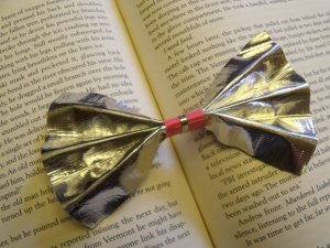 Silver and Pink Bow