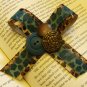 Teal Leopard Bow