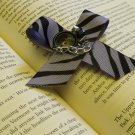 Purple and Black Zebra Bow