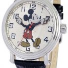 Vintage Disney Mickey Mouse Quartz Watch with Leather Band