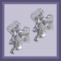 Rhinestone & Silver Cowboy Rodeo Saddle 2 inch Chandelier Post Earrings