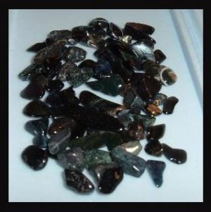 46.46ctw Lot of Mini OBSIDIAN Tumbled and Polished Natural Loose Stones
