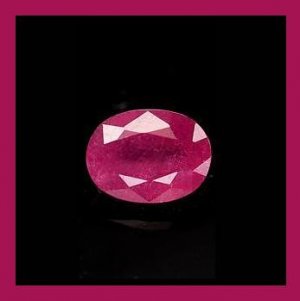 1.04ct Bright Red RUBY Oval Cut 7x5mm Faceted Natural Loose Gemstone