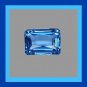 0.92ct LONDON BLUE TOPAZ Emerald Cut 6x4mm Faceted Natural Loose Gemstone