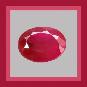 0.87ct Bright Red RUBY Oval Cut 6x4mm Faceted Natural Loose Gemstone