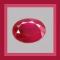 0.87ct Bright Red RUBY Oval Cut 6x4mm Faceted Natural Loose Gemstone