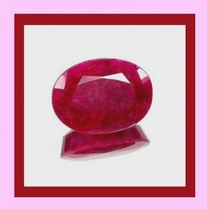 0.93ct Bright Red RUBY Oval Cut 6x4mm Faceted Natural Loose Gemstone