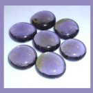 17 Iridescent Purple Round & Oval Flat GLASS MARBLES for Vase Fillers Jewelry Crafts Aquariums