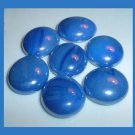 34 Iridescent Dark Blue Round & Oval Flat GLASS MARBLES for Vase Fillers Jewelry Crafts Aquariums