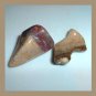 Lot of 2 CREAM and BROWN JASPER Tumbled and Polished Natural Loose Stones