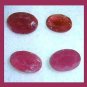 2.45ctw Lot of 4 Red RUBY Oval Cut Faceted Natural Loose Gemstones