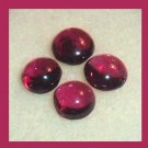 2.40ctw Lot of 4 Garnet Round 5mm Simulated Cabochon Loose Gemstones