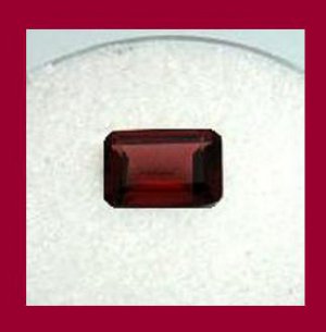 1.10ct Rhodolite GARNET 7x5mm Emerald Cut  Faceted Natural Loose Gemstone