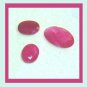 0.75ctw Lot of 3 Red RUBY Oval Cut Faceted Natural Loose Gemstones