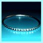 Vintage Laser Cut Silver 7 inch Bangle Bracelet