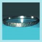 Vintage Silver Etched Pattern 8 inch Bangle Bracelet