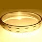 Beautiful Retro Diamond Cut Pattern YELLOW GOLD Bangle Bracelet