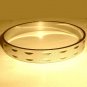 Beautiful Retro Diamond Cut Pattern YELLOW GOLD Bangle Bracelet