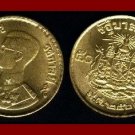 THAILAND 1957 50 SATANG 1/2 BAHT COIN Y#81 BE2500 ASIA - BEAUTIFUL GOLD COLOR!