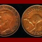 AUSTRALIA 1943(I) 1 PENNY BRONZE COIN KM#36 Oceania Kangaroo ~ WWII Coin