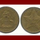 BAHAMAS 1974 ONE CENT BRASS COIN KM#59 Royal Mint Caribbean Starfish - LOW MINTAGE!