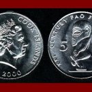 F.A.O. ~ COOK ISLANDS 2000 5 CENTS COIN KM369 Tangaroa Polynesian God ~ SURVIVOR 2006 ~ BEAUTIFUL!
