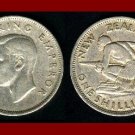 NEW ZEALAND 1947 1 SHILLING COIN KM#27.2 Oceania ~ King George VI ~ Maori Warrior & Spear ~ SCARCE!