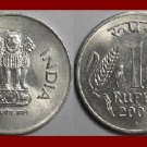 INDIA 2002 1 RUPEE COIN KM#92.2 EURASIA - Asoka Column Bengal Tigers~ AU ~ BEAUTIFUL!