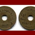TURKEY 1948 2 1/2 KURUS BRASS COIN KM#885 AH1366 EURASIA