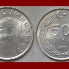 TURKEY 1987 50 LIRA COIN KM#966 Mustafa Kemal Ataturk - XF BEAUTIFUL!
