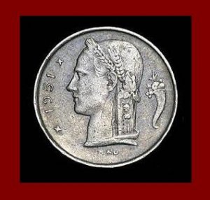 Belgium 1951 1 Franc Belgique Coin Km 142 Europe French Legend