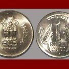 INDIA 2004 1 RUPEE COIN KM#92.2 - UNC AU BEAUTIFUL!