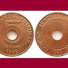 PHILIPPINES 1995 5 SENTIMOS COIN KM#268 Southeast ASIA - BU Very Shiny! Beautiful!