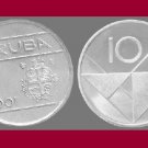 ARUBA 2001 10 CENTS COIN KM#2 Caribbean - BU - BEAUTIFUL! LOW MINTAGE!