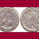 CAYMAN ISLANDS 1990 5 CENTS COIN KM#88 Caribbean Pink-spotted Shrimp - BU - BEAUTIFUL!