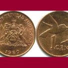 TRINIDAD AND TOBAGO 1980 1 CENT BRONZE COIN KM#29 Caribbean - Hummingbird